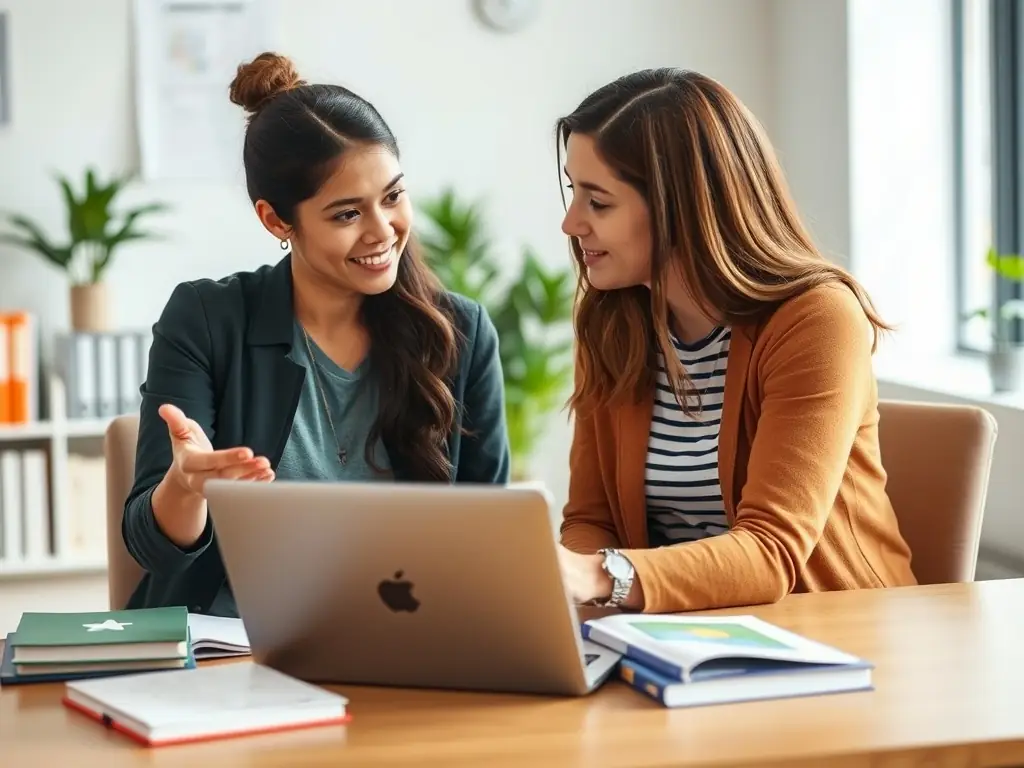 A person receiving guidance and support from a mentor, illustrating A.A.P.I.S.E.'s dedication to providing personalized assistance and resources to vulnerable individuals.